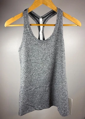Tanque Lululemon Cool Racerback II Negro Blanco 8 Ligeros Luon Absorbente de Sudor Foto 1 de 4