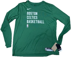 Nike TEE Dri-FIT NBA Boston Celtics Practice Long-Sleeve T-Shirt Men's L Large - Picture 1 of 18
