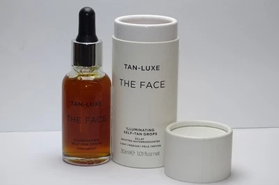 Tan-Luxe The Face Illuminating Self-Tan Drops Light-Medium, 1.01 oz, 30 ml NIB - Image 1 of 3