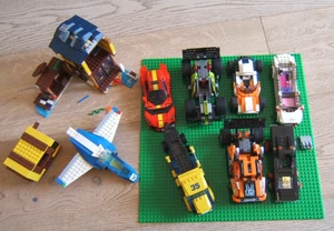 Lego Lot Cars Airplane Building 15.5" Square Base Plate Probably Partial Kits - Picture 1 of 13