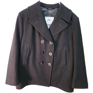 DSCP Quarterdeck Collection Wool PeaCoat Damengröße 14R schwarz US Navy Uniform  - Bild 1 von 9