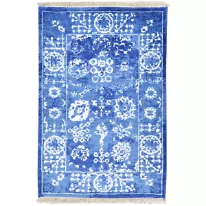 Alfombra de lana hecha a mano diseño oriental anudada a mano (talla 2.0 X 3.1) Cwral-8004 - Imagen 1 de 8