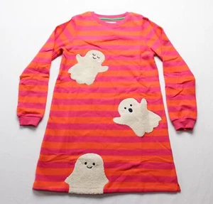 Boden Girl's Ida Sweatshirt Dress LC7 Vibrant Pink/ Terracotta Ghosts Size 11-12 - Picture 1 of 4