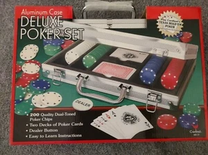 Deluxe Poker Set in Aluminum Case  (Free Shipping with 6 Purchases) - Picture 1 of 4