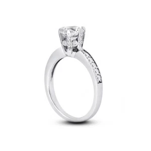 2.64ct D/SI2 Round Natural Certified Diamonds Platinum Classic Engagement Ring - Picture 1 of 6