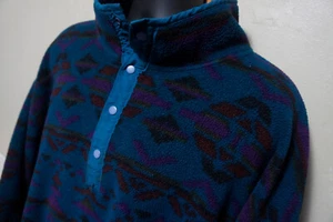LOW USE Vintage Eddie Bauer Aztec Southwestern Snap T Synchilla Fleece Jacket 13 - Bild 1 von 10