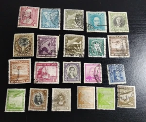 Chile Various Issue 21 Value fine early Used stamps - Picture 1 of 16