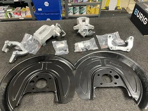 GOLF MK4 GTD TURBO REAR VENTED BRAKE DISC BRAKE CALIPER CONVERSION +SHIELDS256MM - Picture 1 of 3