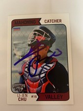 Lin Jen Chu 2015 Signed Mahoning Valley Scrappers Team Card