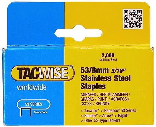 Tacwise 1269 2000-Graffette in Acciaio Inox, 53, 8 mm (Q3S) - Immagine 1 di 1