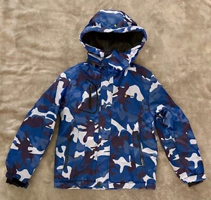 Gemyse Jacket Youth Size Medium (8) Blue Camouflage Winter Thumb Holes 0317 - Picture 1 of 10