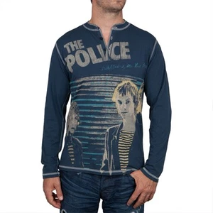 The Police - Walking on the Moon Premium Mens Henley Long Sleeve - Picture 1 of 1