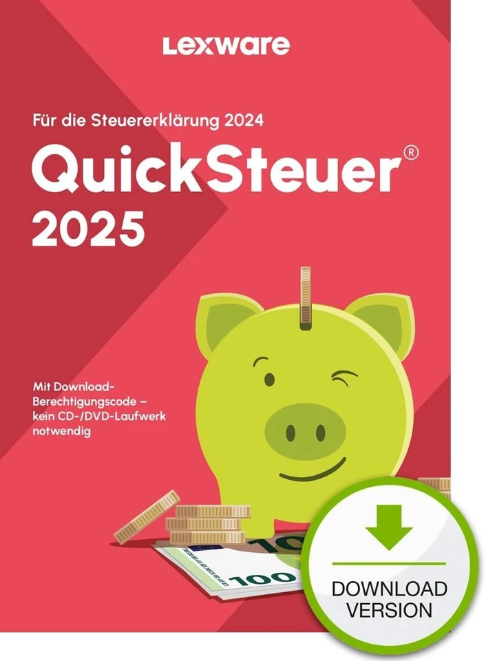 Lexware QuickSteuer 2025  Steuererklärung 2024 / ESD Download - Bild 1 von 1
