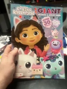 Bendon Gabby's Dollhouse Giant Coloring Book Uncolored 2 Stickers Missing - Imagen 1 de 4