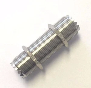 5 Pz Connettore Adattatore Coassiale UHF Femmina Jack a Femmina Paratia Teflon RF - Foto 1 di 2