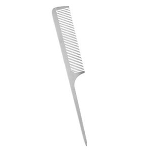 Steel Salon Hairdressing Hair Styling Tail Brush Cutting Comb Silver Tool