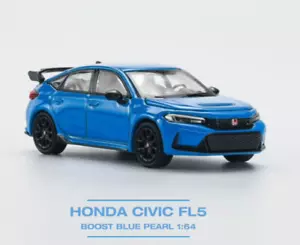 Pop Race Honda Civic FL5 - Boost Blue Pearl 1:64 Scale Diecast Car PR640067 - Picture 1 of 3