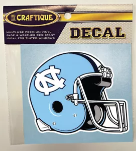 Adesivo vinile decalcomania UNC University of North Carolina TAR HEELS FOOTBALL ELMETTO - Foto 1 di 1