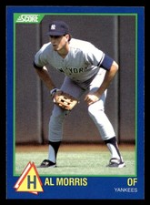 1989 Score Hottest 100 Rising Stars Hal Morris #8 New York Yankees