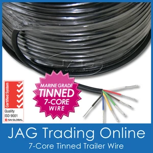 7-CORE MARINE GRADE TINNED WIRE - AUTOMOTIVE/BOAT/CARAVAN/RV ELECTRICAL CABLE - Picture 1 of 1
