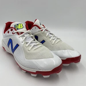 New Balance niedrig geschnitten 4040F4 TPU Baseball Stollen Herren Schuhe weiß/blau/rot - Gr. 16D - Bild 1 von 12