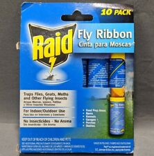 Raid Fly Ribbon Traps Catches Flies, Gnats, Moths, Other Flying 10-Pack New 