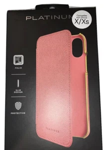 Funda Cartera Platino Folio para Apple iPhone X y XS 5.8 Rosa Profundo Nueva - Imagen 1 de 7