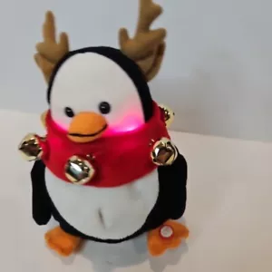 Christmas Penguin - Rocks and Moves to "Jingle Bells" - Sleigh Bells Gemmy - Picture 1 of 8