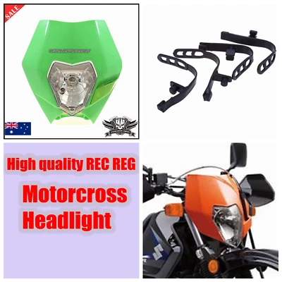 FARO verde marcado Dirtbike Motocross RMZ RM KX SX KTM Gas Gas KLX WR CB Foto 1 de 3