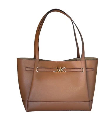 Michael Kors Reed 大号腰带托特包 单肩包 皮革包 褐色 — 第 1/4 张图片