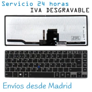 Repuesto Teclado español para Toshiba Tecra Z40-A-13T Negro [Marco gris Oscur... - Imagen 1 de 5