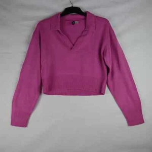 Jersey H&M Dividido Para Mujer Lila Talla S Manga Larga Cuello en V 100% Acrílico - Imagen 1 de 8