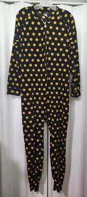 Body Joe Boxer Smiley Face Mujer S 100% Poli Negro y Amarillo con Cremallera Talla L Foto 1 de 4