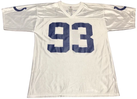 NFL Team Apparel Size Adult Medium Indianapolis Colts #93 Dwight Freeney Jersey Cover