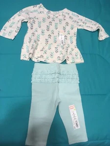 Kleinkind Mädchen Jumping Beans Langarm Tunika Hose Outfit Größe 6 Monate Neu mit Etikett - Bild 1 von 3
