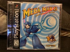 Mega Man 8 (PS1, 1997). Complete with Manual. Tested & Working!