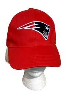 New England Patriots Baseball Cap Hat Red NFL Team Apparel Embroidered Logo NWOT - Picture 1 of 8