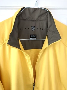 Nike Golf Clima Fit Vented Windbreaker Short Sleeve Men’s 1/2 Zip Pullover L 🟡 - Picture 1 of 16