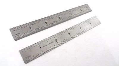 Taytools 6" Machinist Ruler / Rule Scale 4R (1/8, 1/16, 1/32, 1/64) Stainless