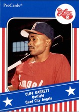 1991 Midwest League All-Stars ProCards MWL26 Cliff Garrett Chicago Illinois Card