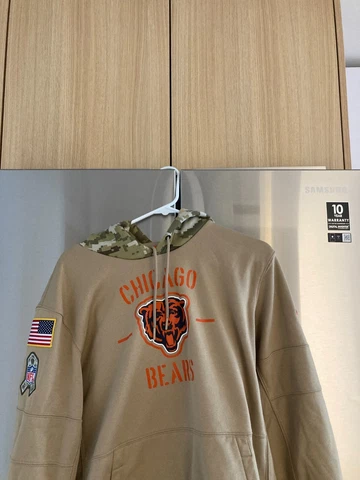 Chicago Bears  Nike  Military football NFL Hoodie Sweatshirt  adult Large NEW Cover