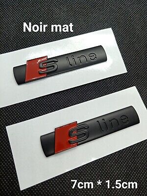 2 Logo S Line Emblème Badge Ailes Adhésif Sline Abs Noir Mat Originale • 21.28€
