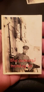 Foto original japonesa de la Segunda Guerra Mundial piloto de conductor de ferrocarril en China Manchuria - Imagen 1 de 2