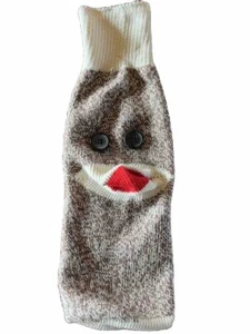 Cubierta de botella Fred Wine Sock Monkey en muy buen estado sin caja - Imagen 1 de 6