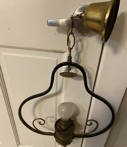 antique German /European handwrought iron light /iron Hanging light handcrafted - Picture 1 of 9