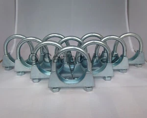 10 Stück Bügelschelle Auspuffschelle Rohrverbinder U-Bolt Clamp M10 Ø 60mm - Picture 1 of 1