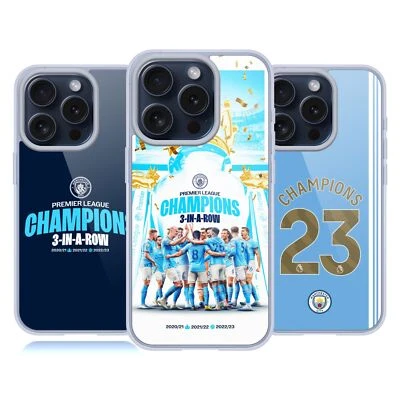 MANCHESTER CITY MAN CITY FC 2023 CHAMPIONS SOFT GEL CASE FOR APPLE iPHONE PHONES - Imagem 1 de 4