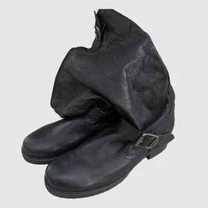 Stivali alti Frye Veronica Slouch in pelle nera US 9,5 ($370) nuovi senza etichette - Foto 1 di 12