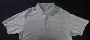 Le Bonheur Peter Millar Crown Sport Polo Shirt Men 2XL Mint Green Cotton MF13K01 - Picture 1 of 9
