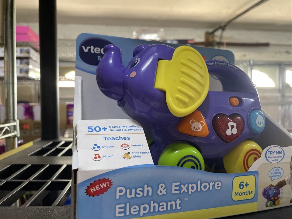 Vtech Baby Push and Explore Elephant Purple Educational (T39) - Image 1 of 1